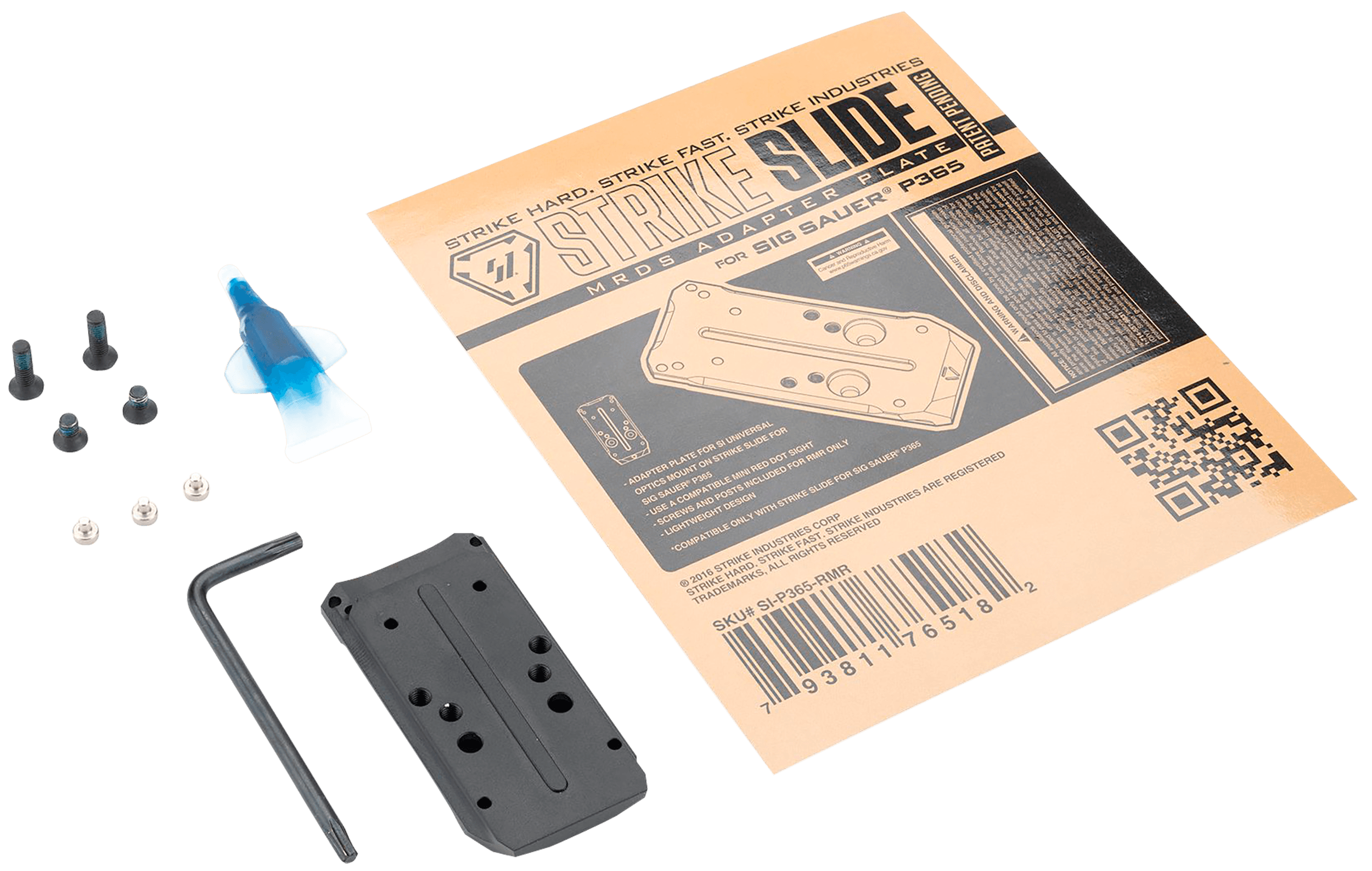 Strike Industries P365RMR Slide Adapter Plate for SI P365 Slide
