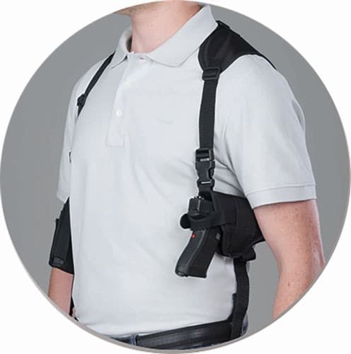 Bulldog Deluxe Shoulder Holster for Revolvers 2" - 2.5" Barrels Black Ambi