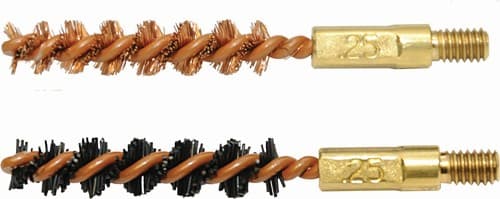 Otis FG265NB Bore Brush Set 6.5mm/264/260 Cal 8-32" Thread 2" Long Bronze/Nylon Bristles 2 Per Pkg