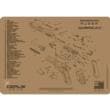 Cerus Gear Ruger American Handgun Schematic Cleaning Mat 12x17 Coyote Brown