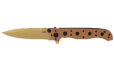 CRKT M16-01DZ M16-10DZ EDC 3.03" Folding Plain Desert Tan D2 Steel Blade, Desert Tan GRN Handle