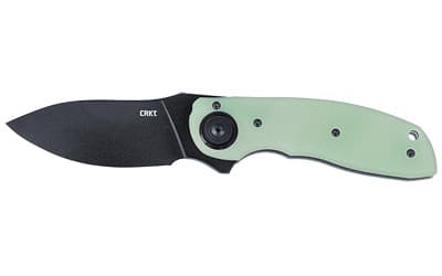 CRKT 5420 Bot Deadbolt 2.21" Folding Drop Point Plain Black EDP AUS-10 Blade, Blue G10 Handle