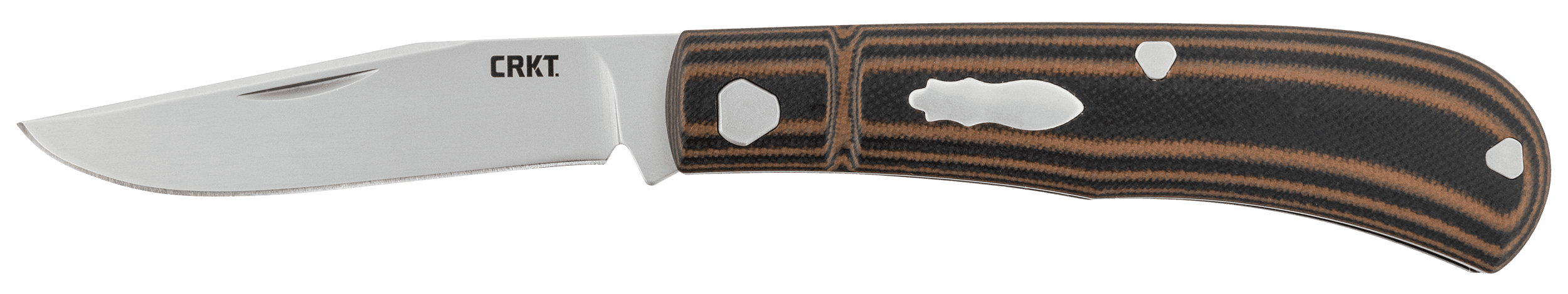 CRKT 7100 Venandi 3.14" Folding Clip Point Plain Bead Blasted 8Cr13MoV SS Blade/Black/Brown G10 Handle