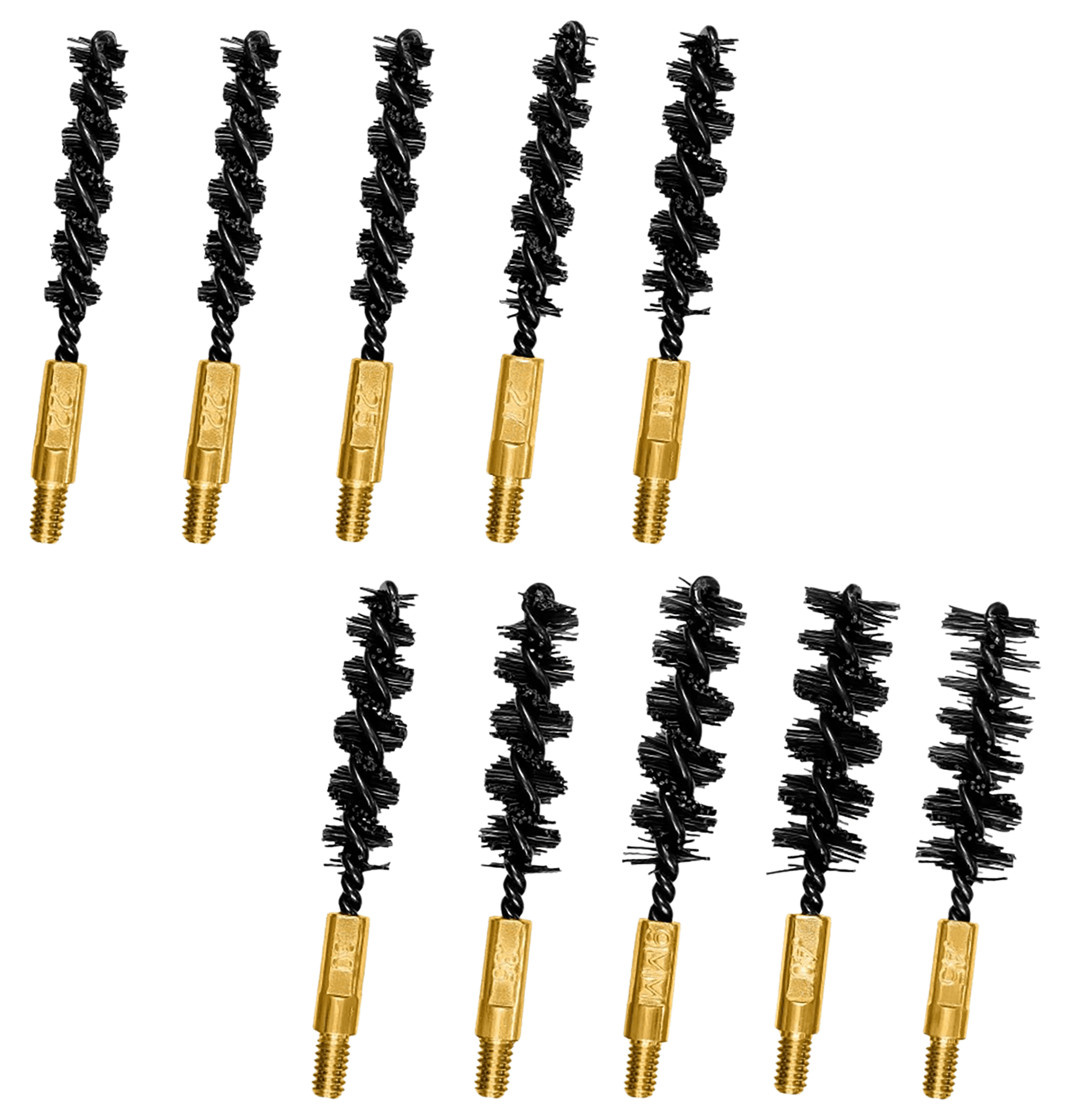 Otis FG380BPN Variety Brushes Multi-Caliber Rifle/Pistol Firearm Nylon Bristles 10 Pk.