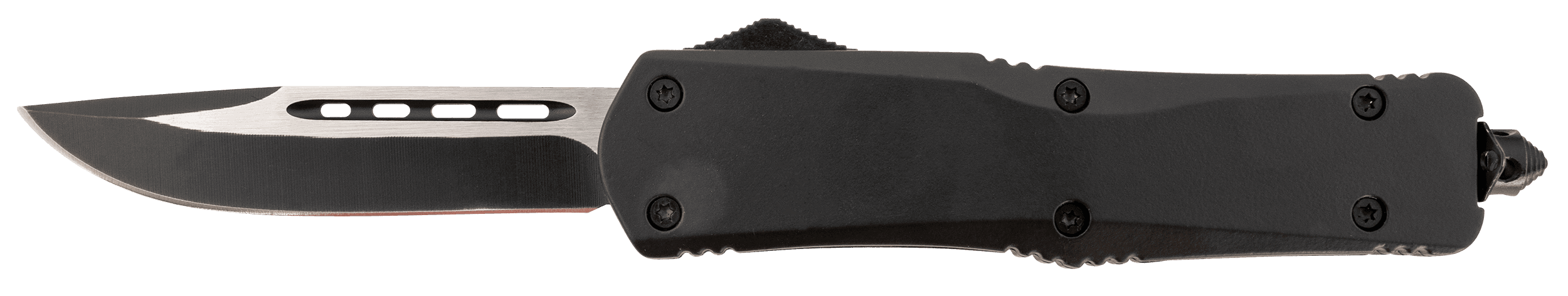 Steel River Knives T624BDP Spartan 3.75" Drop Point Black/Silver 440C SS Blade 5.5" Black Aluminum Zinc Alloy Handle