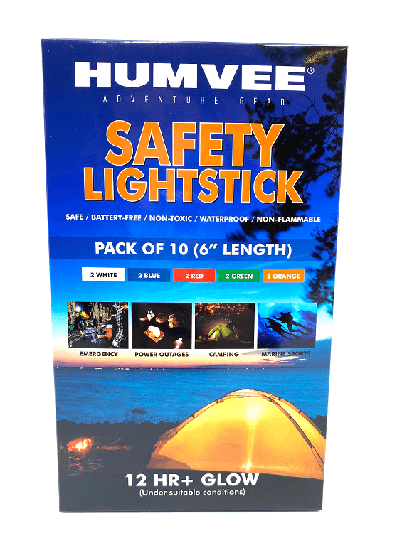 Humvee 6 Safety Glow Sticks, 10 pack