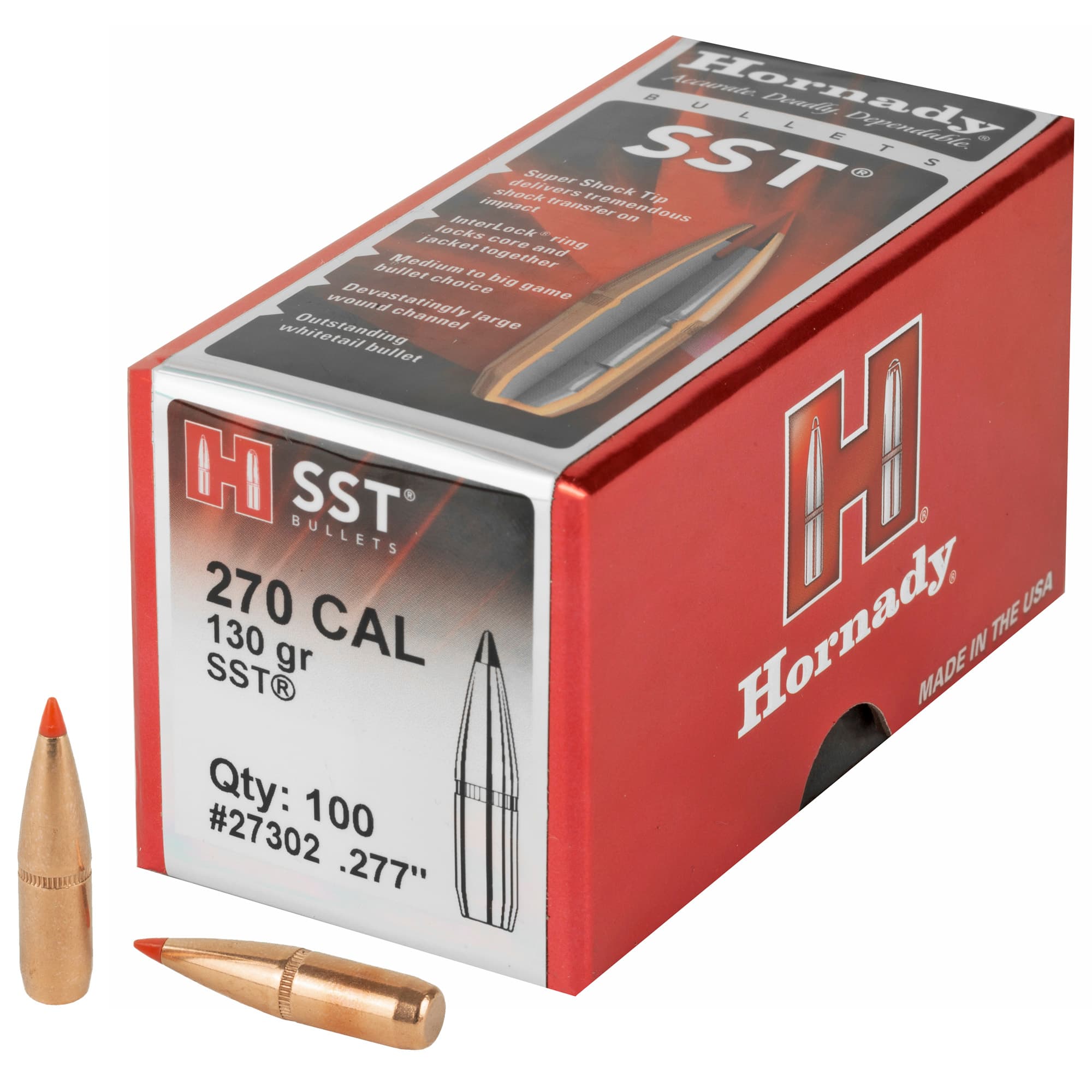 Hornady SST Bullets .270 cal .277" 130 gr SST 100/ct