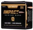 Speer Impact Medium Game Rifle Bullets 6.5mm 140gr TIPPED PLATED CB 50/rd