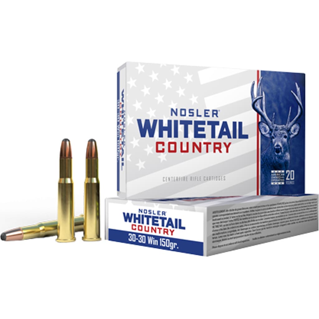 Nosler Whitetail Country 30-30 Winchester Soft Point 150 Grain 20 Rounds
