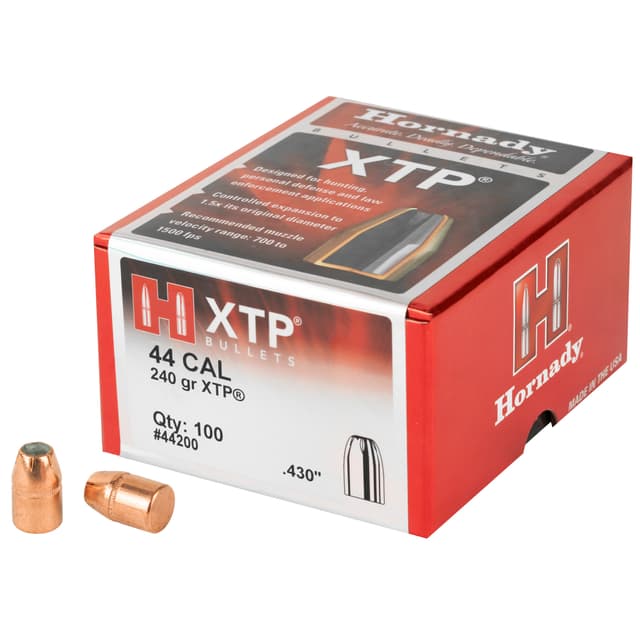Hornady XTP Traditional Pistol Bullets 44 Caliber 240 gr. Hollow Point 100 rd.