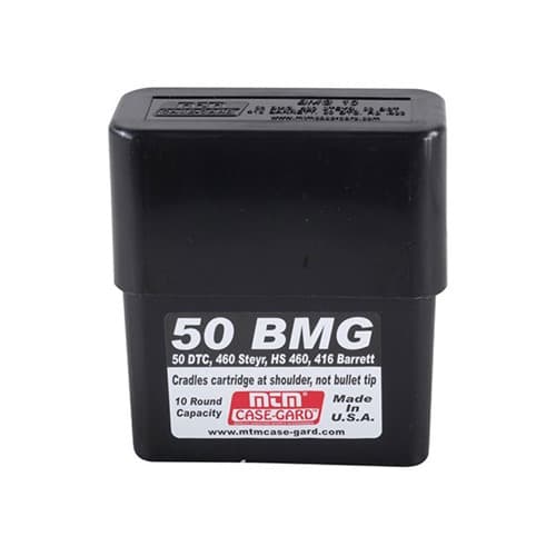 MTM Case-Gard BMG1040 Slip-Top Ammo Box 50 BMG Black Polypropylene 10rd