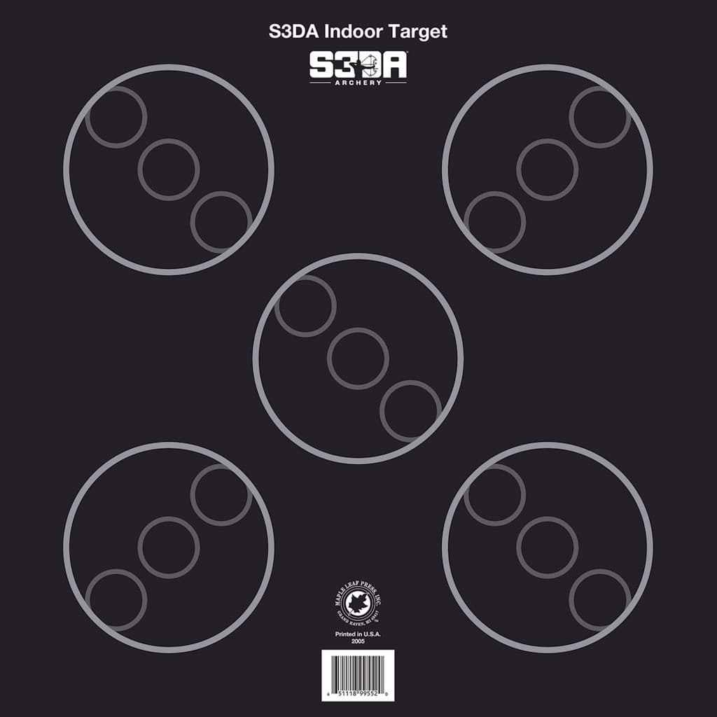 Maple Leaf S3DA 3D Target Face Black ASA 25 pk.
