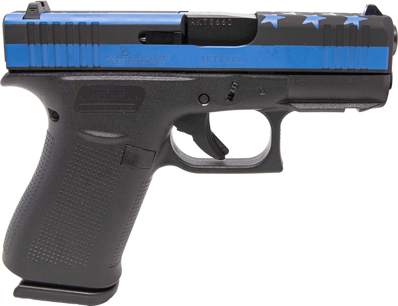 Glock 43X 9mm Luger 3.41 in 10 Round Cerakote NRA Blue Black Semi-Auto Pistol