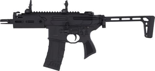 Sig Sauer Airguns AIR-RATTLER-BB MCX Rattler CO2 177 4.5mm Steel BB 30rd Semi-Automatic 300 FPS Velocity, 3rd Burst Mode, M-Lok Handguard, Flip-Up Sights, Folding Minimalist Stock