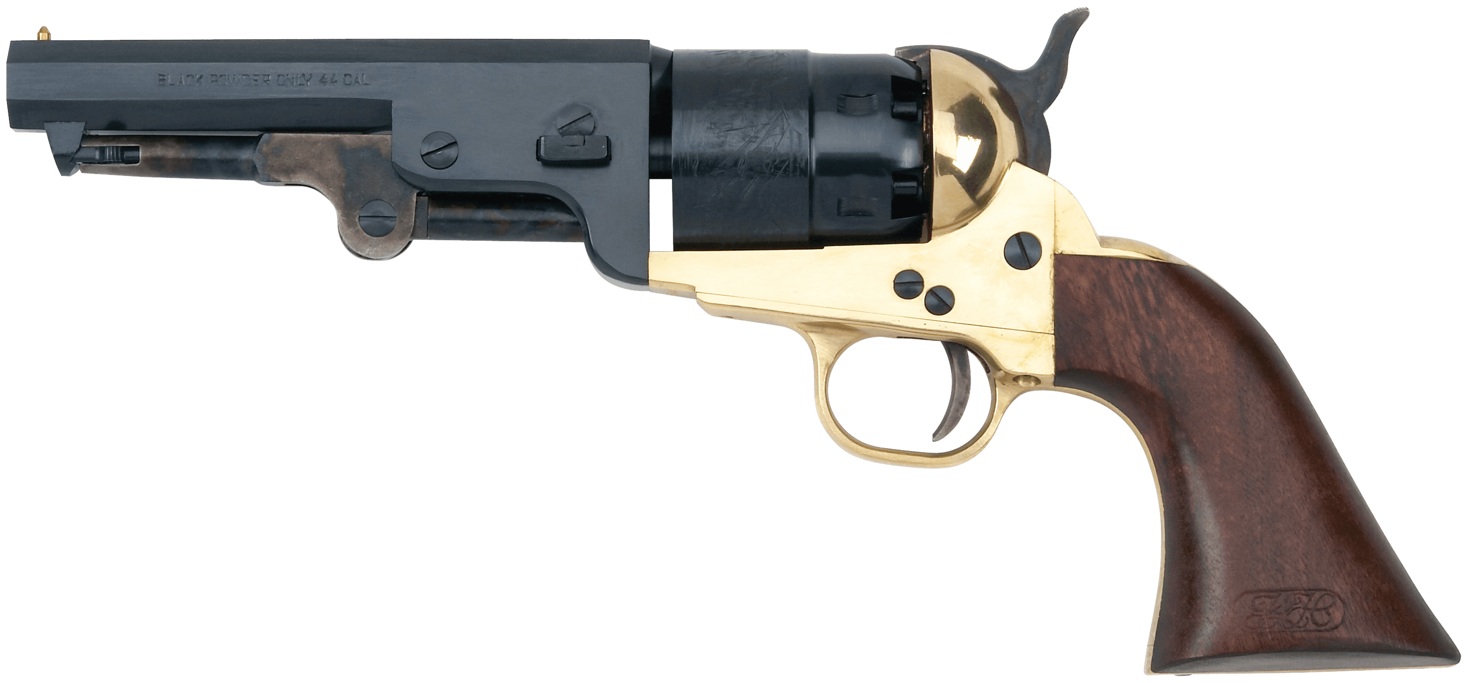 Pietta PF51BR44512 1851 Sheriff 44 Cal 5.50" 6rd Shot Brass Frame, Blued Cylinder, Blued Octagon Barrel, Walnut Grip