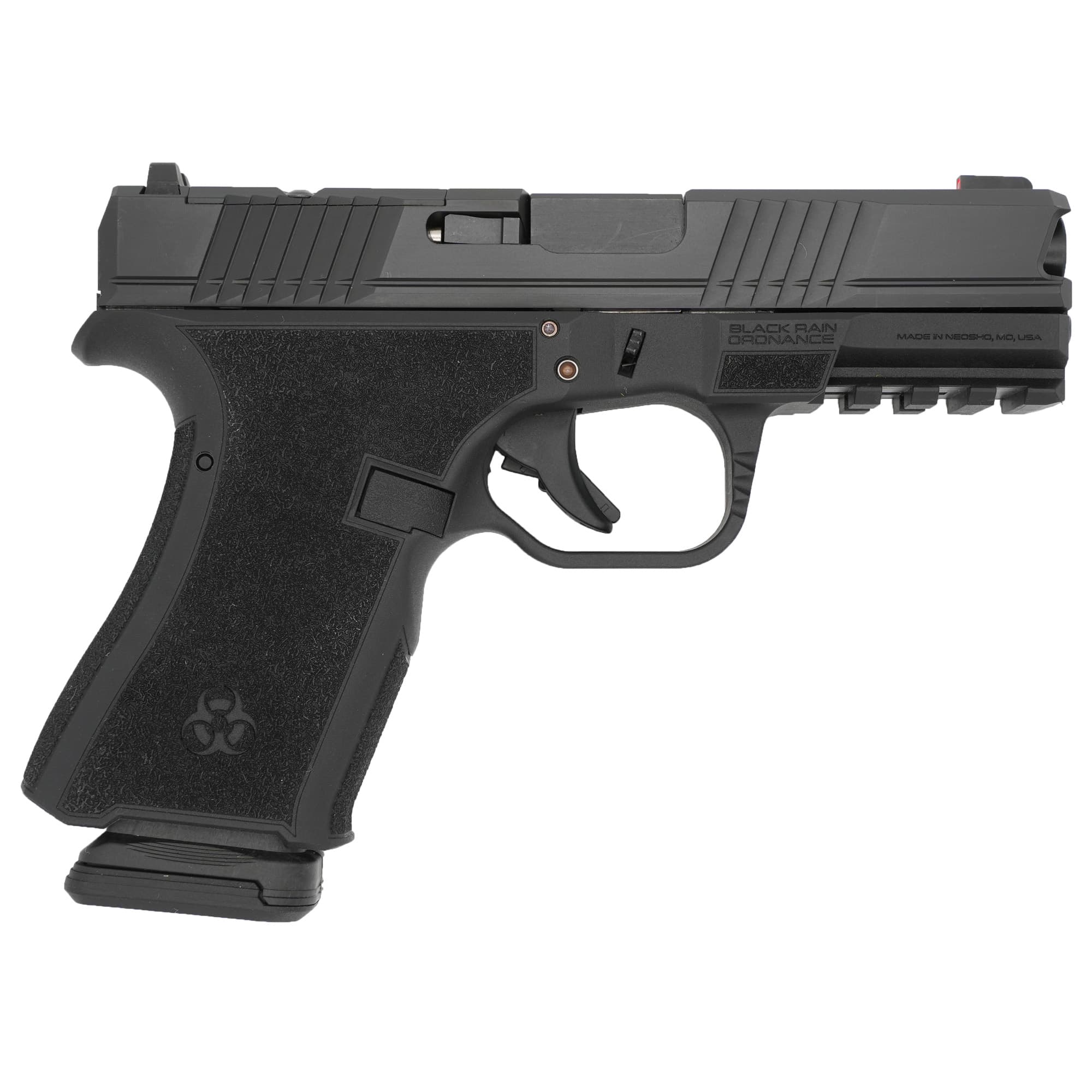 Black Rain Ordnance FL9MMBLK Compact Frame 9mm 15+1 4" Stainless Steel Slide