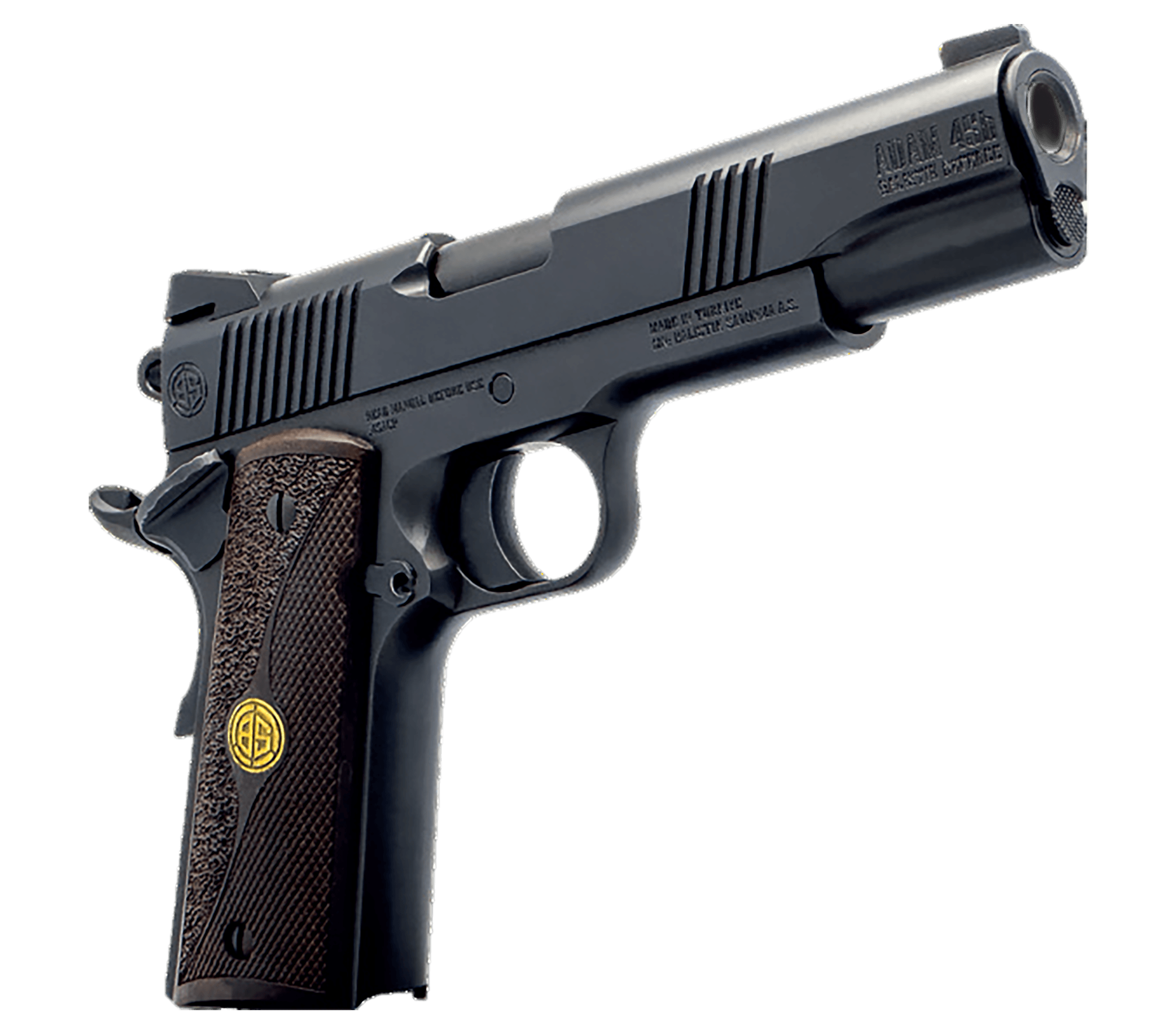 Dickinson Arms 1911 Adam 45 ACP 5" 8 Rounds Steel Frame Wood Grip
