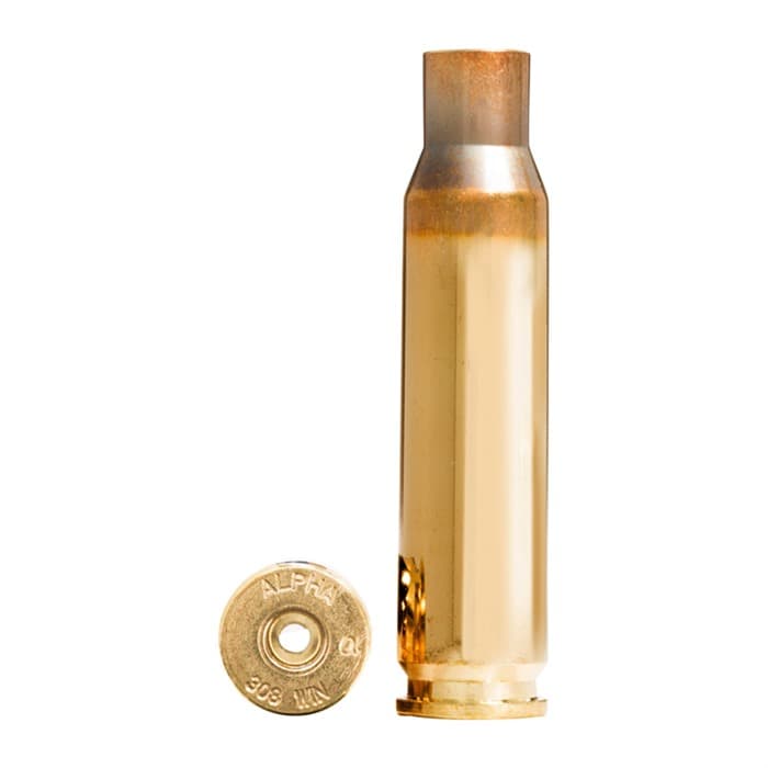 Alpha Munitions Ultra Premium Unprimed Brass Cartridge Cases .308 Winchester Brass - Small Rifle Primer 100/Box