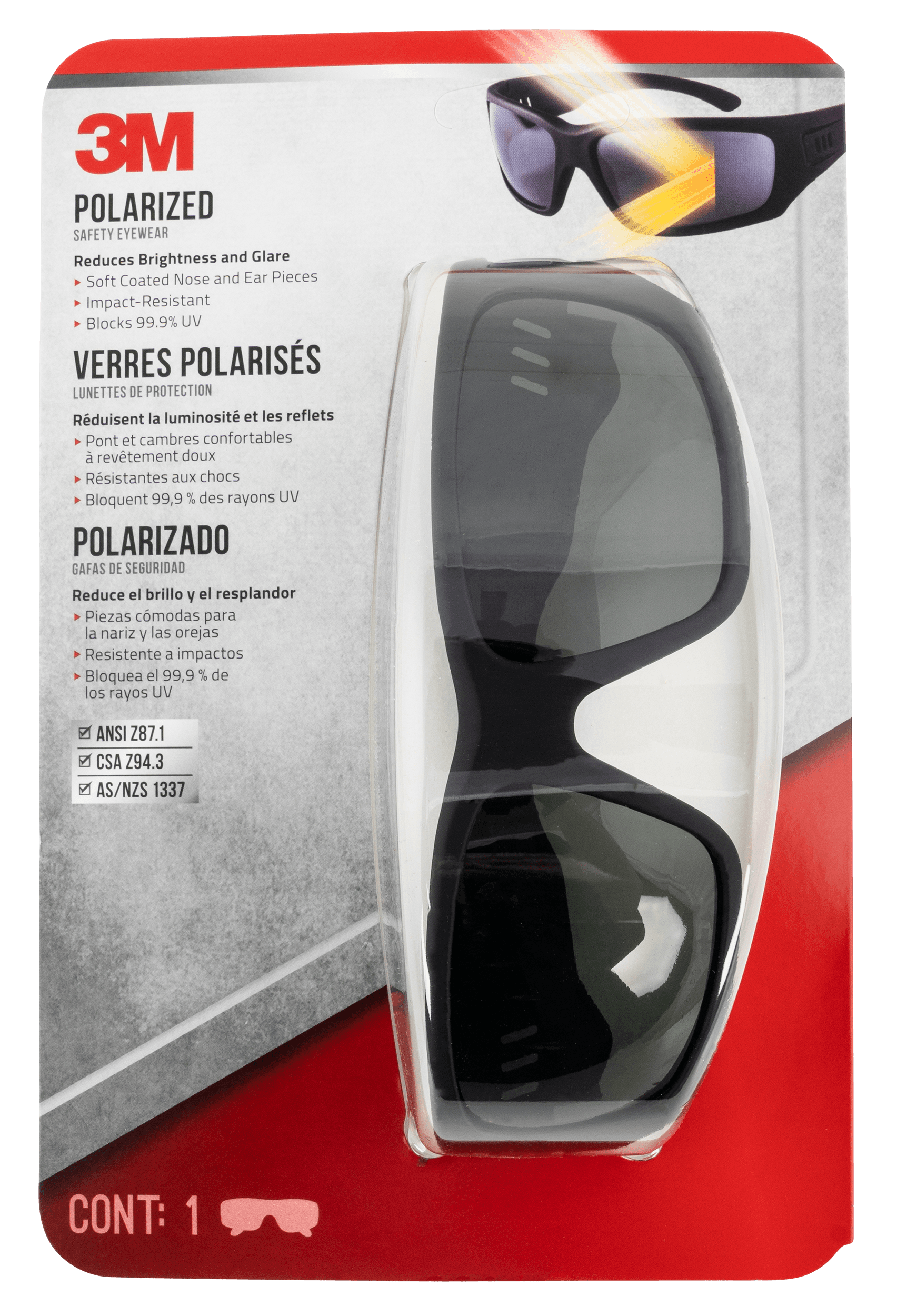 Peltor 90214H1VDC VDC Adult Black Lens Black Frame