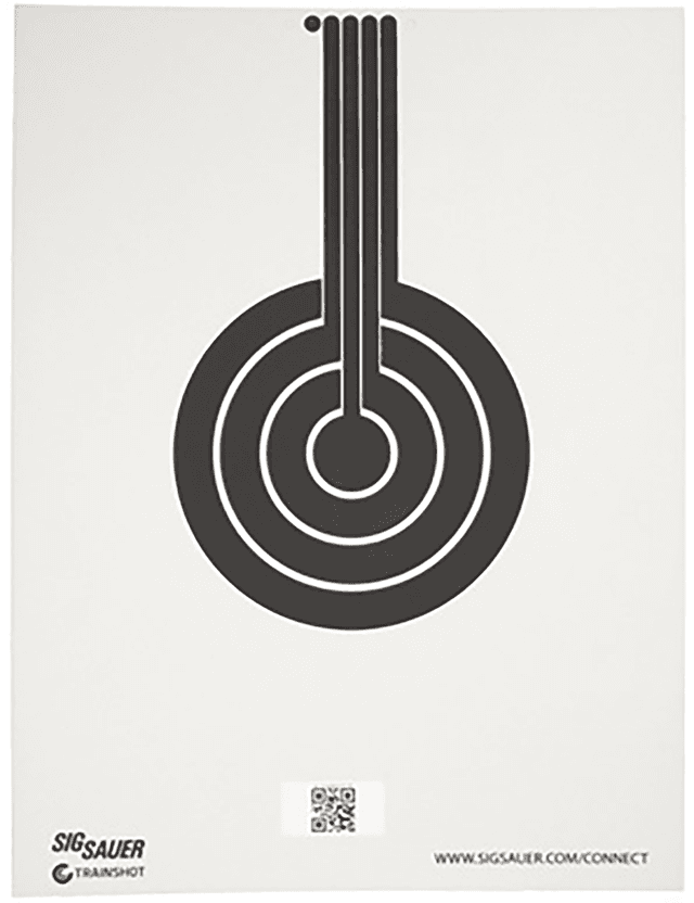 Sig Sauer SCT350 T300 Replacement Target Bullseye Hanging Black/White