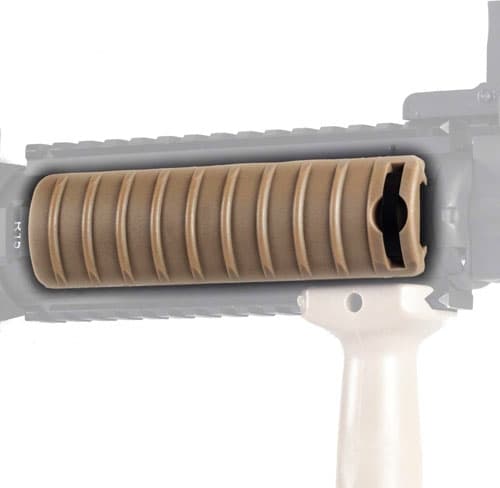J&E Machine Tech JE Handguard Rail Cover AR15 Tan Picatinny Weaver Ribbed Grip