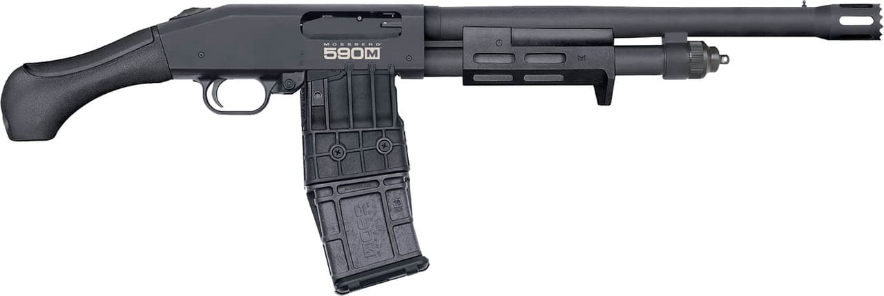 Mossberg 590M Breacher 12 Gauge 14.38 Inch 10 Rounds Matte Blued