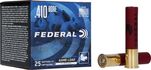 Federal Game-Shok Hi-Brass Caliber .410 Bore Shot 11/16 oz #6 25 Rounds