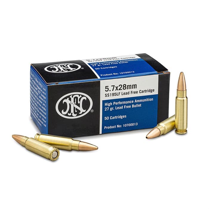 Fn High Performance Lead Free 5.7x28mm Full Metal Jacket 27 Grain 50 Rounds