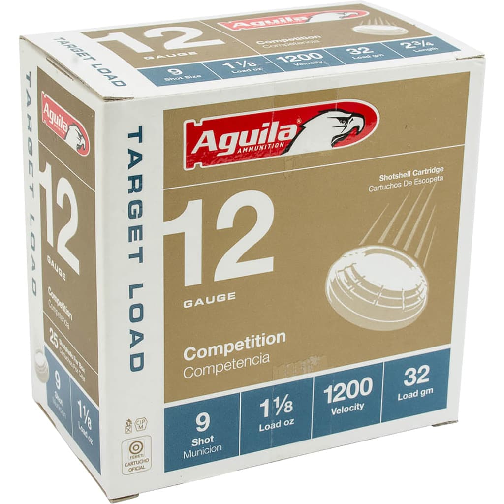 Aguila Target Shotgun Load 12 Gauge Heavy 9 Shot 1 1/8 Ounce 25 Rounds