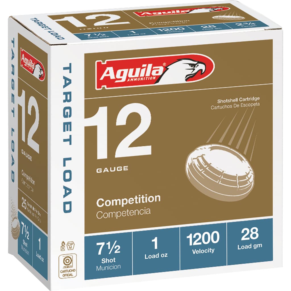 Aguila Target Shotgun Load 12 Gauge Lead Shot 1 oz 7.5 25 Rounds