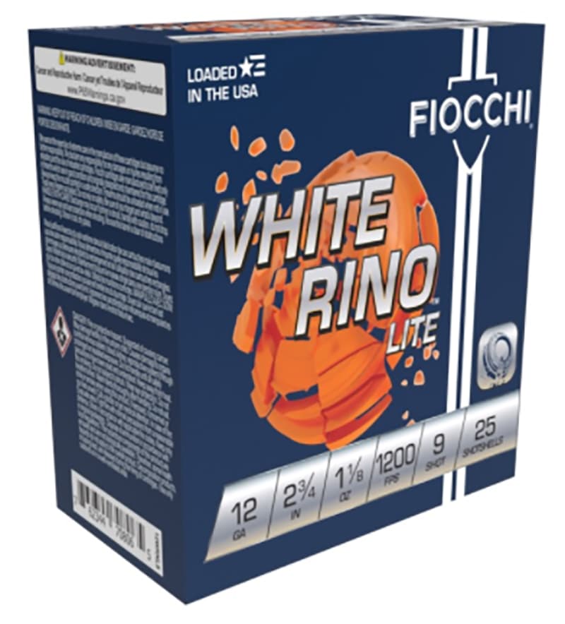 Fiocchi White Rino 12 Gauge 2 3/4 Inch 1 1/8 Ounce Lite #9 10 Rounds