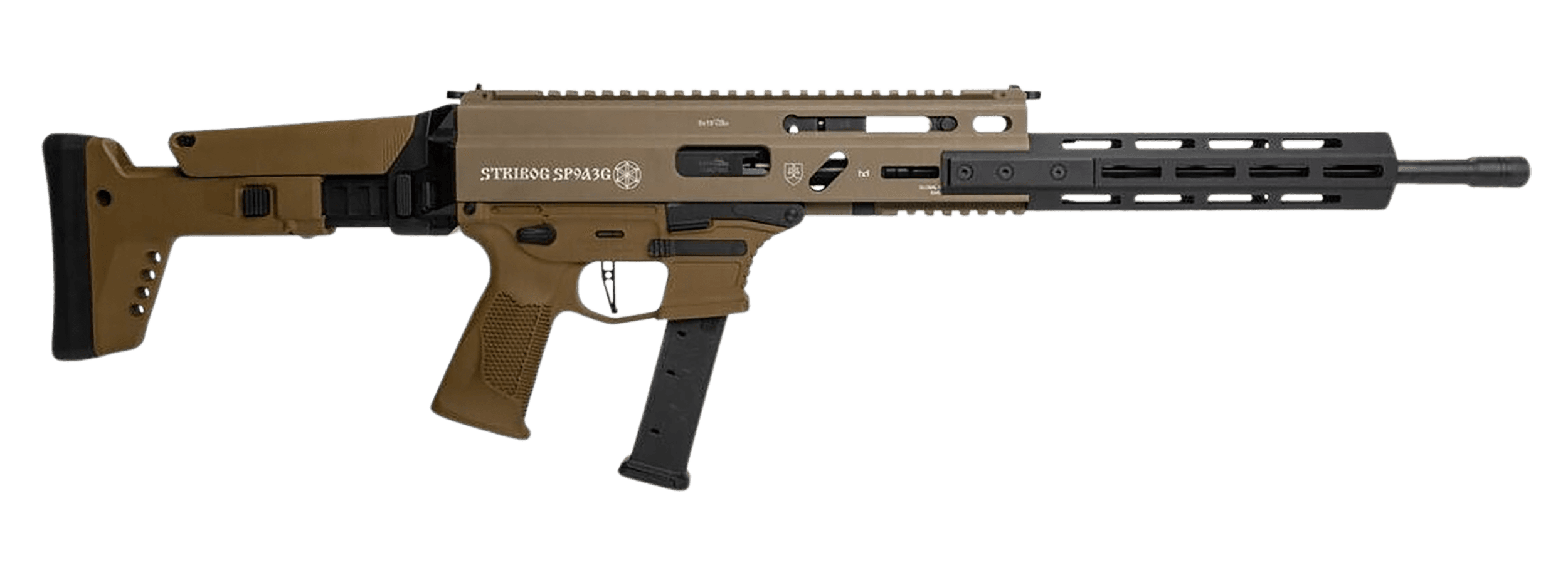 Global Ordnance Grand Power Stribog SP9A3G 9mm Luger 16" 30rd Flat Dark Earth