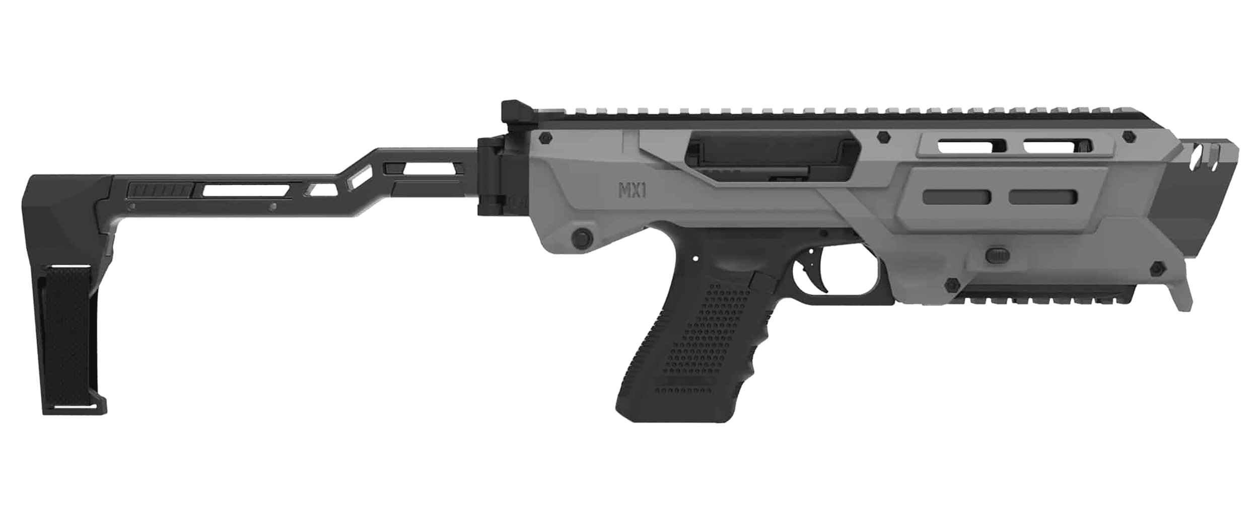 Meta Tactical MX1 Glock Conversion Kit Gray Aluminum Stock 3 4 5 Compatibility