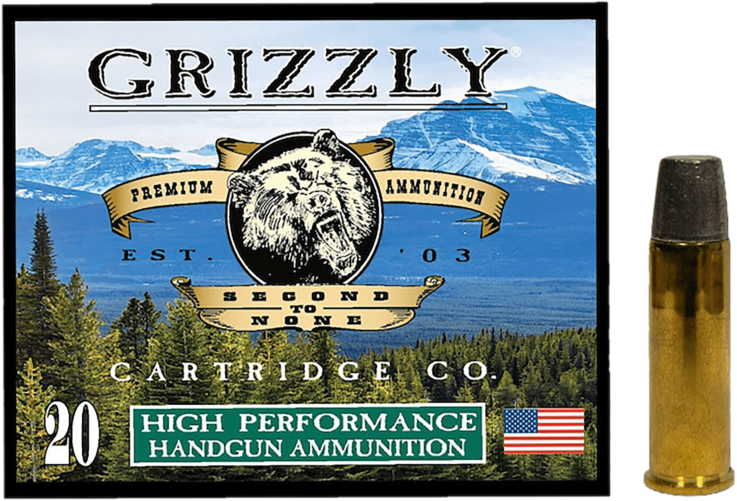 Grizzly Ammo GC41M5 41Mag 265gr Wide Flat Nose Gas Check 20 Per Box/10 Case