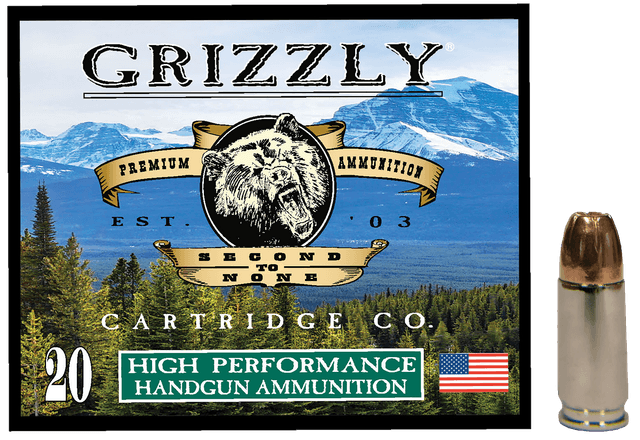 Grizzly Ammo GC9MM2 9mm 124gr Jacketed Hollow Point 20 Per Box/10 Case