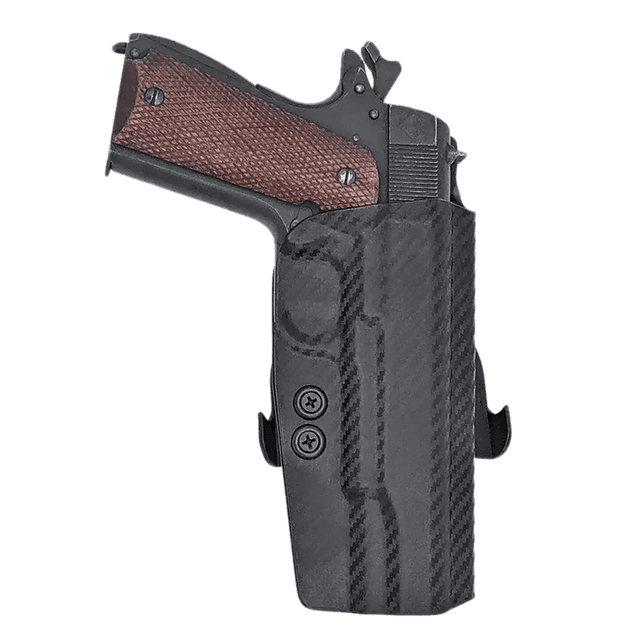 Rounded Gear CEX19115NRCFRHOWBPDL Paddle Holster OWB Black Carbon Fiber Kydex Fits 1911 5" Right Hand