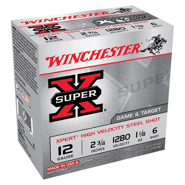 Winchester Super X 12 Gauge Steel One and One Eighth Ounce 25 Rounds