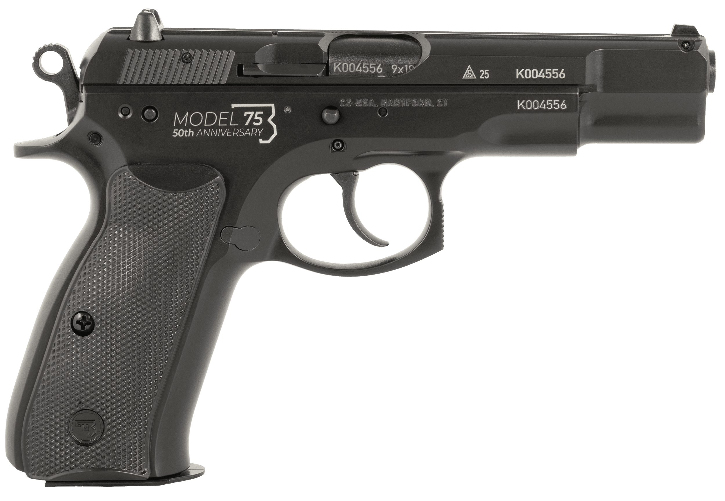 CZ 75 BD 50th Anniversary 9mm Luger 4.6" Barrel 10+1 Capacity Gray Polycoat Finish