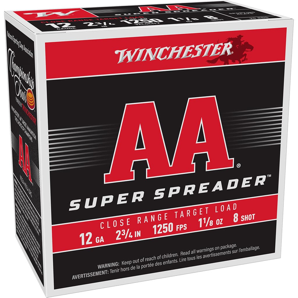 Winchester Aa Super Spreader Load 12 Gauge Shot 1 1/8 ounce 25 rounds