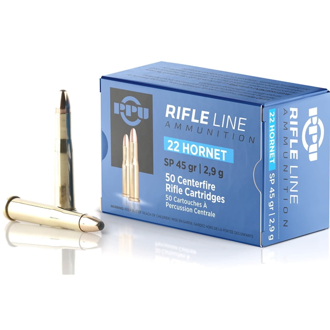 Prvi Partisan, 22 Hornet, .22 Hornet, Soft point, 45 Grain, 50 Rounds