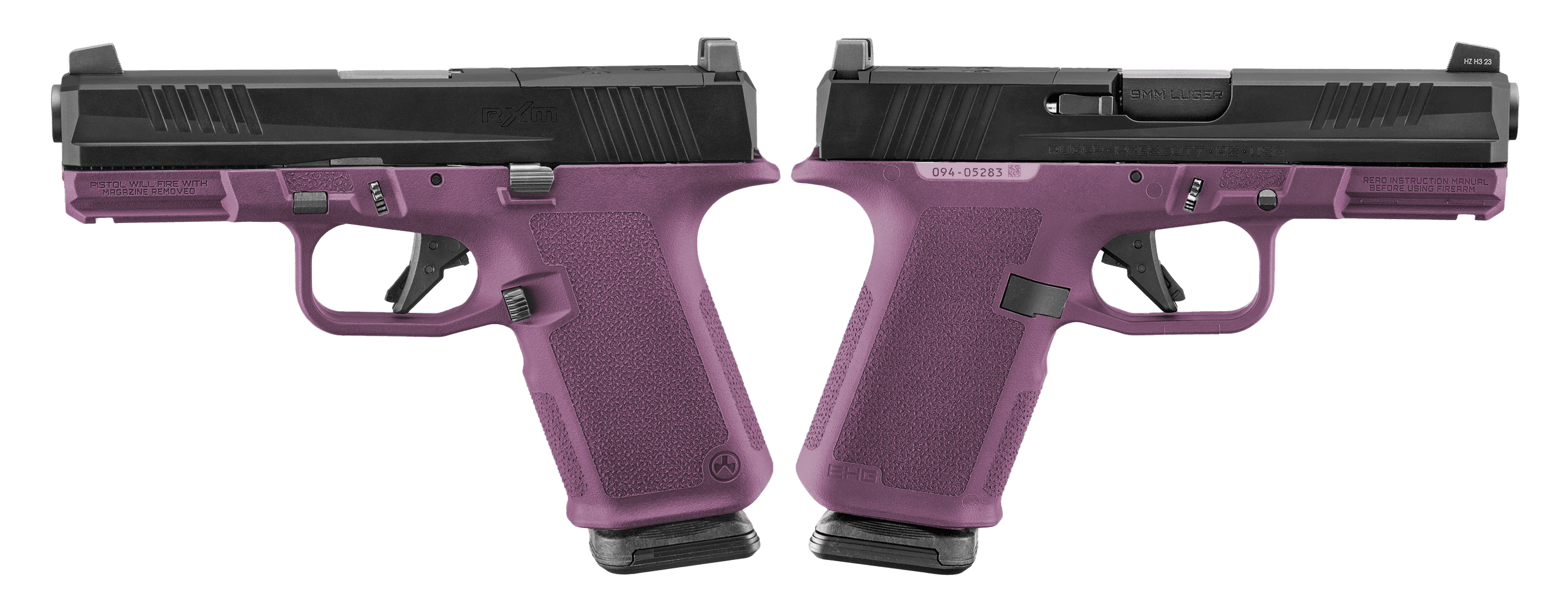 Ruger Rxm 9mm 4 inch 15 Rounds Black Cherry Magpul Enhanced Grip