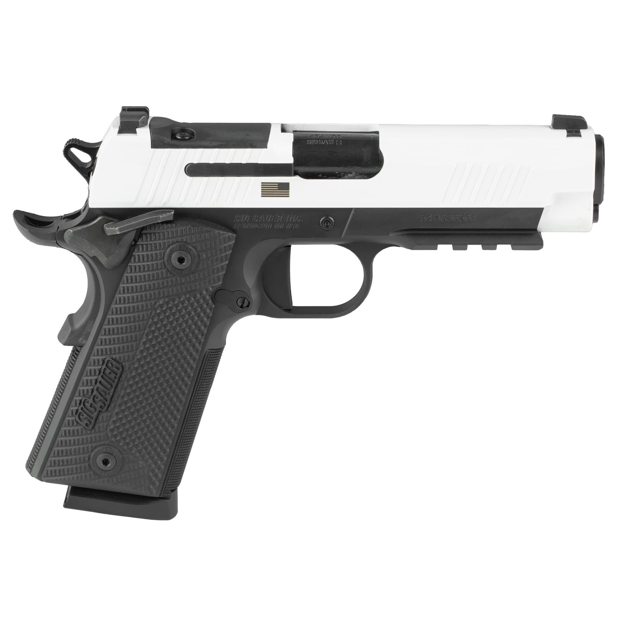 Sig Sauer, 1911 Freedom 4.2, .45 ACP, 4.2 inch, 8 round, White Cerakote and Diamond-Like Carbon