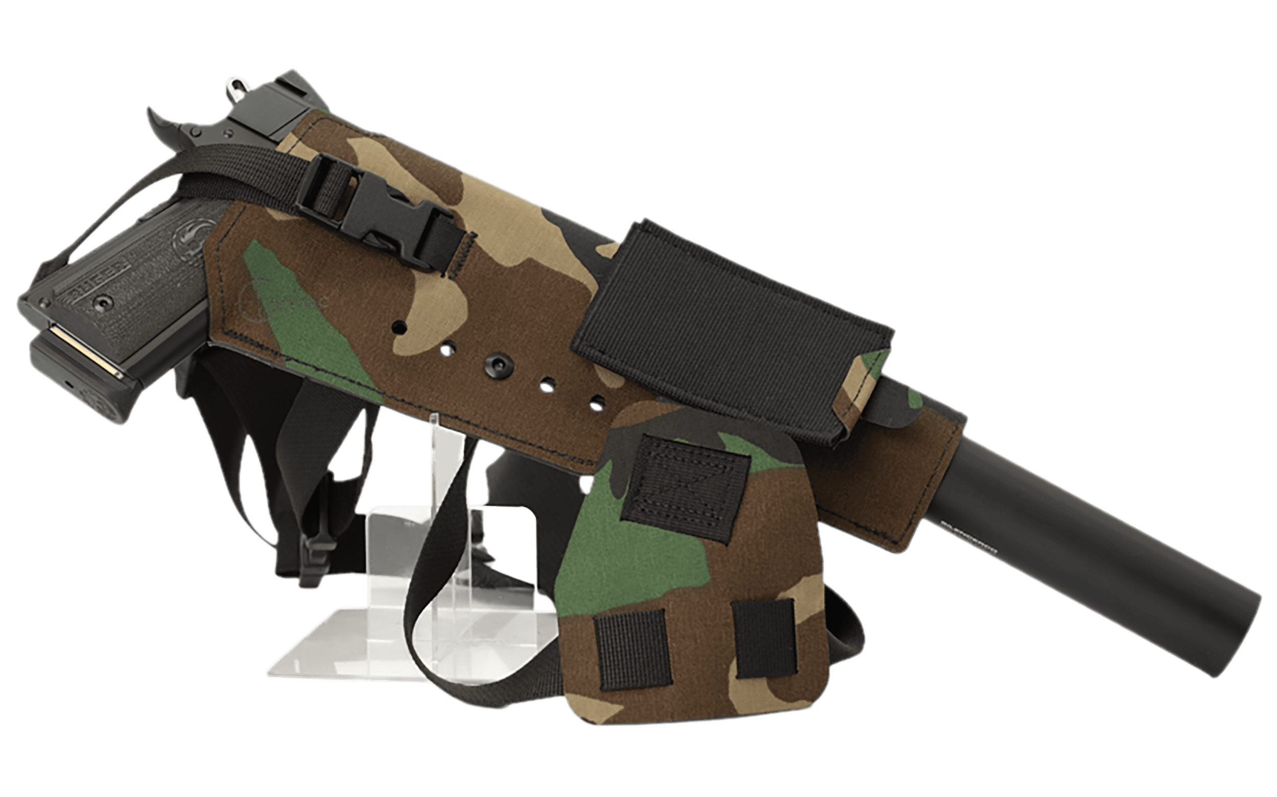 Cole-tac VWX111 Varmint Wrangler XL Pistol Holder Chest M81 Woodland Right Hand
