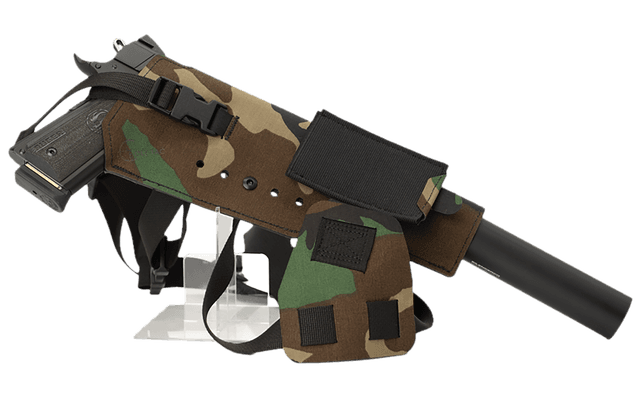 Cole-tac VWX111 Varmint Wrangler XL Pistol Holder Chest M81 Woodland Right Hand