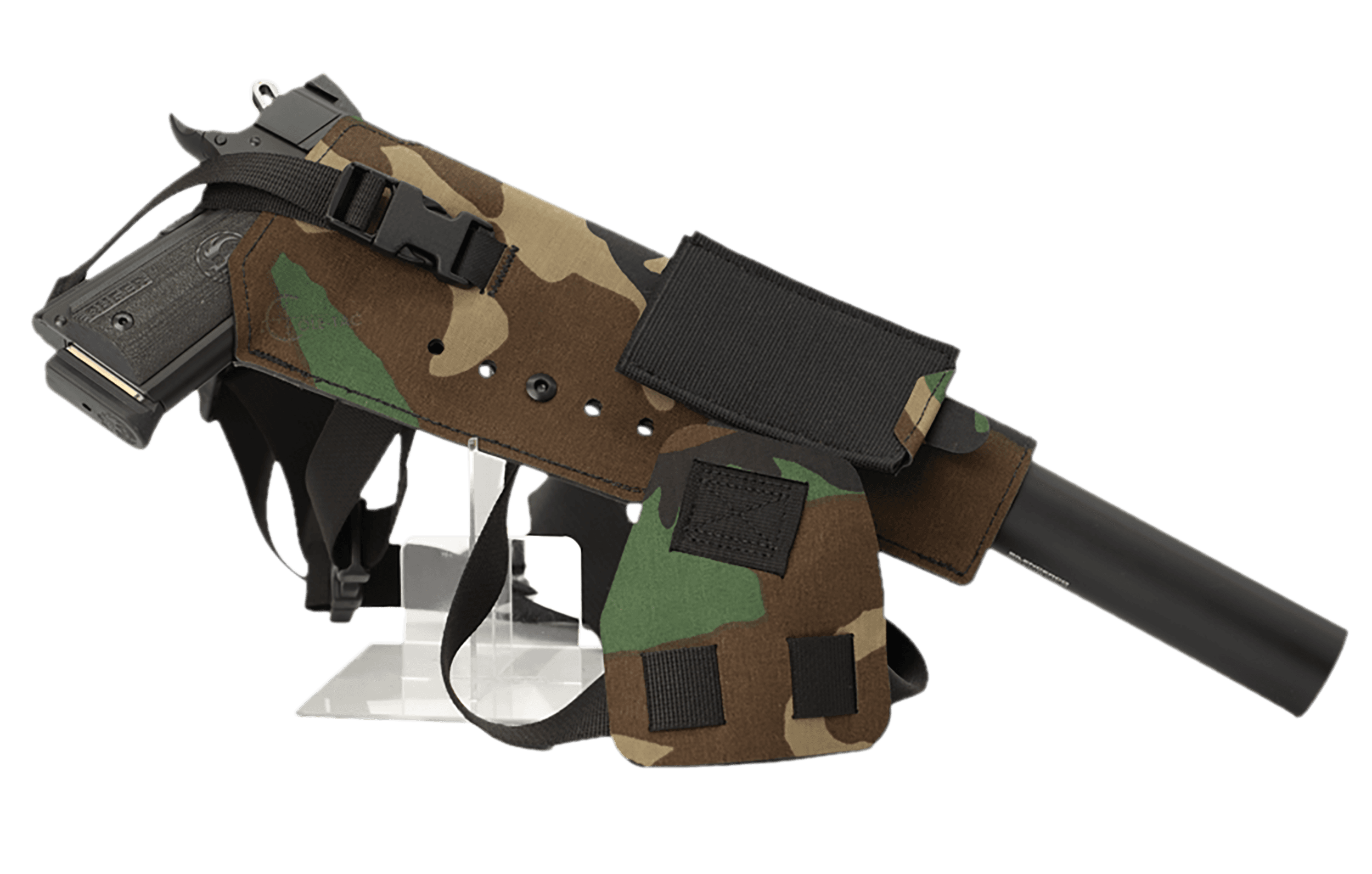 Cole-tac VWX112 Varmint Wrangler XL Pistol Holder Chest M81 Woodland Left Hand