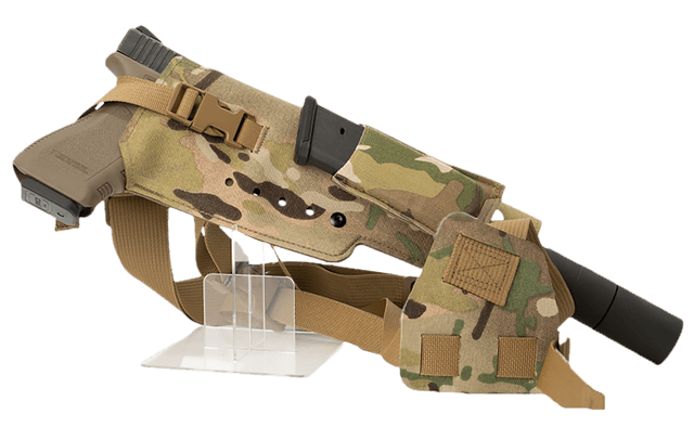Cole-tac VWX107 Varmint Wrangler XL Pistol Holder Chest Multi-Cam Right Hand