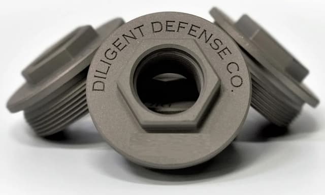 Diligent Defense Co Ddc Hub Dta M18x1.5 Thread Adapter 6-4 Titanium 1-3/8x24tpi
