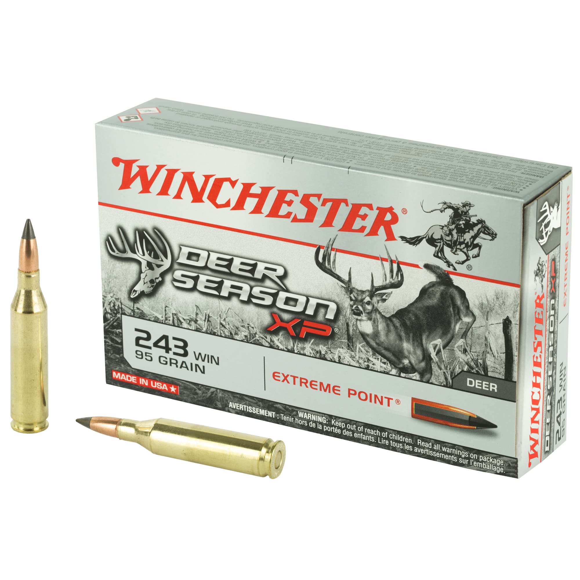 Winchester Deer Season Xp 243 Winchester Extreme Point 95 Grain 20 Rounds