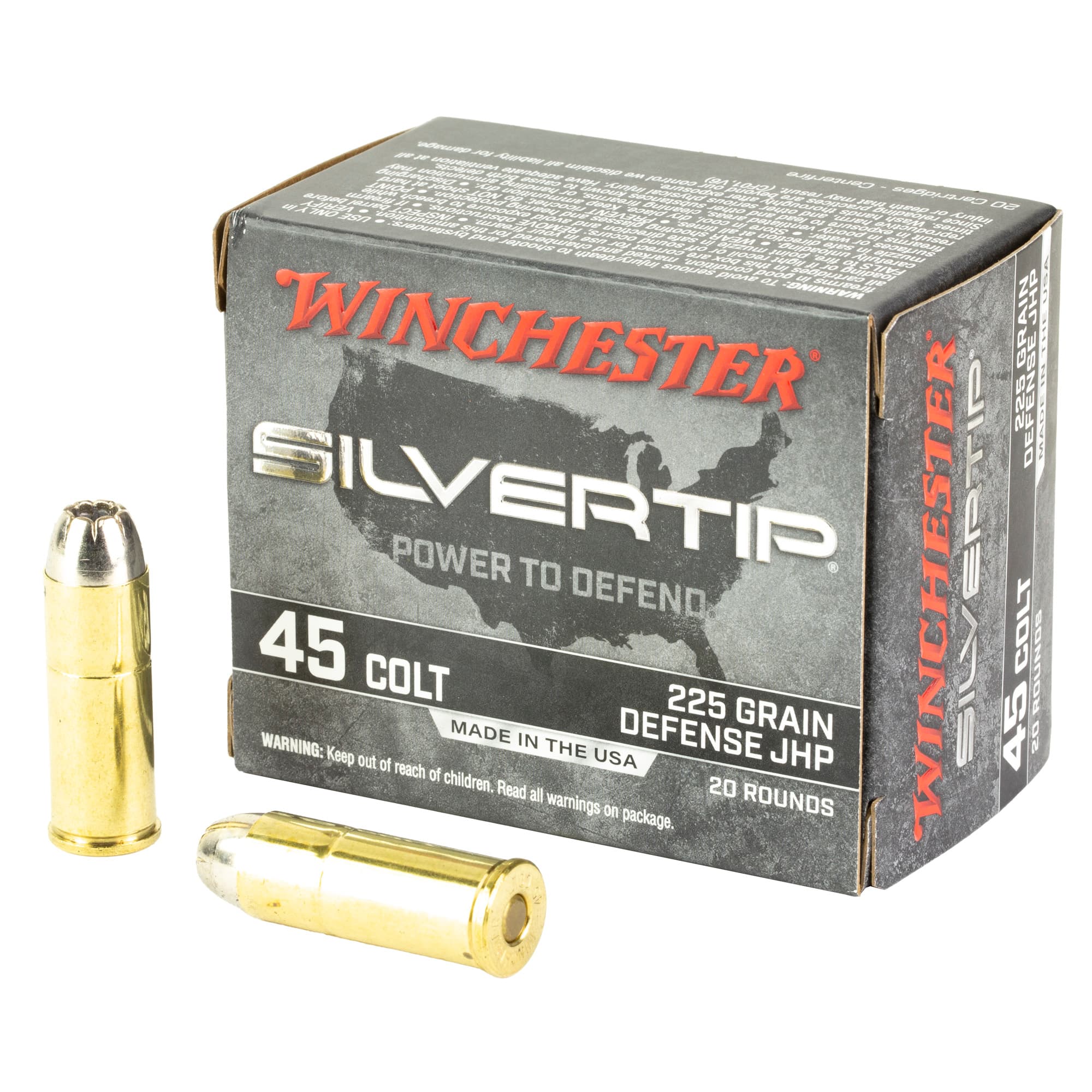 Winchester Silvertip 45 Colt Jacketed Hollow Point 225 Grain 20 Rounds