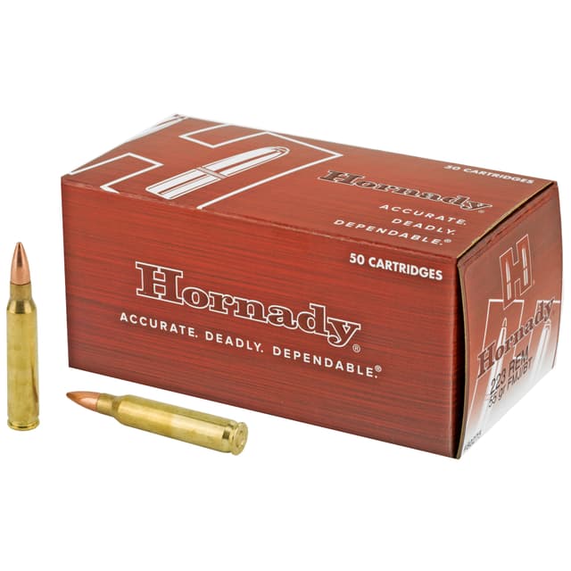 Hornady Custom 223 Remington Full Metal Jacket 55 Grain 50 Rounds